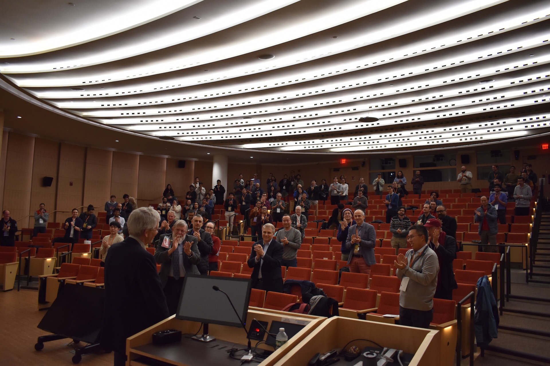Photo of Steve Girvin in the auditorium